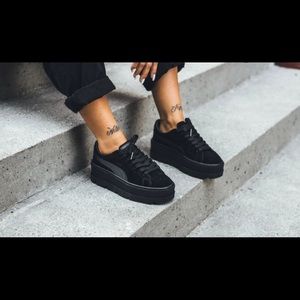 Black Suede Fenty Puma Creepers